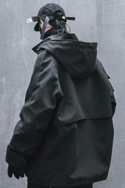 Y2K Aesthetic Futuristic Utility Cargo Jacket for Niche Women Fashion