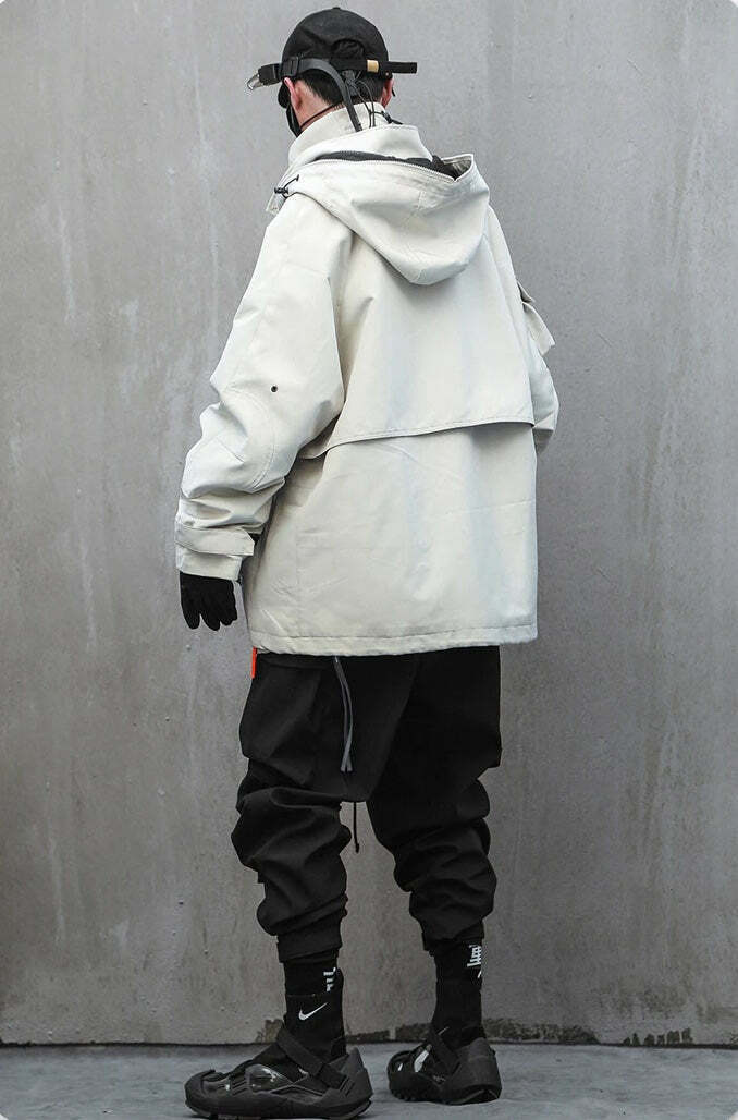 Y2K Aesthetic Futuristic Utility Cargo Jacket for Niche Women Fashion Y2K Aesthetic Futuristic Utility Cargo Jacket for Niche Women Fashion