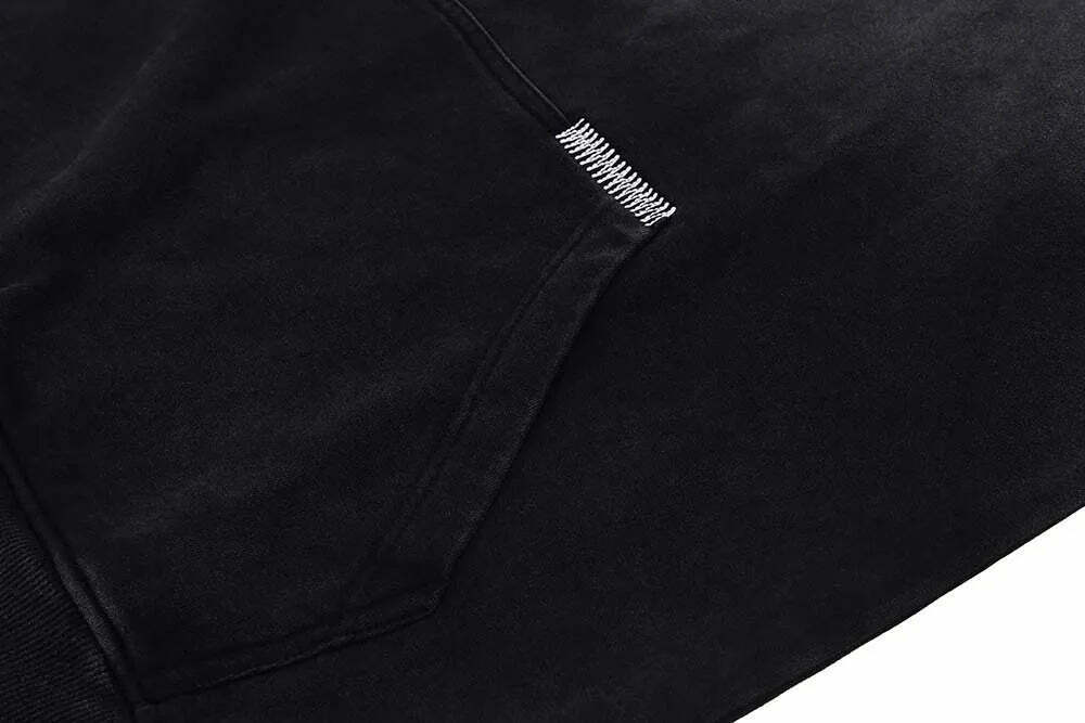 Y2K Aesthetic Gradient Washed Ripped Hoodie - Coquette Fashion for Women Y2K Aesthetic Gradient Washed Ripped Hoodie - Coquette Fashion for Women