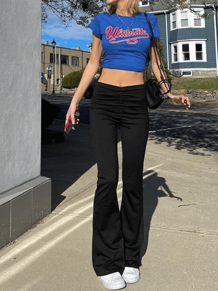 Y2K Aesthetic Graphic Crop Top - Coquette & Grunge Style, Cute Pastel Goth Fashion Y2K Aesthetic Graphic Crop Top - Coquette & Grunge Style, Cute Pastel Goth Fashion