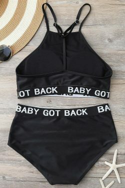 Y2K Aesthetic Graphic High Waisted Bikini for Niche Women Fashion