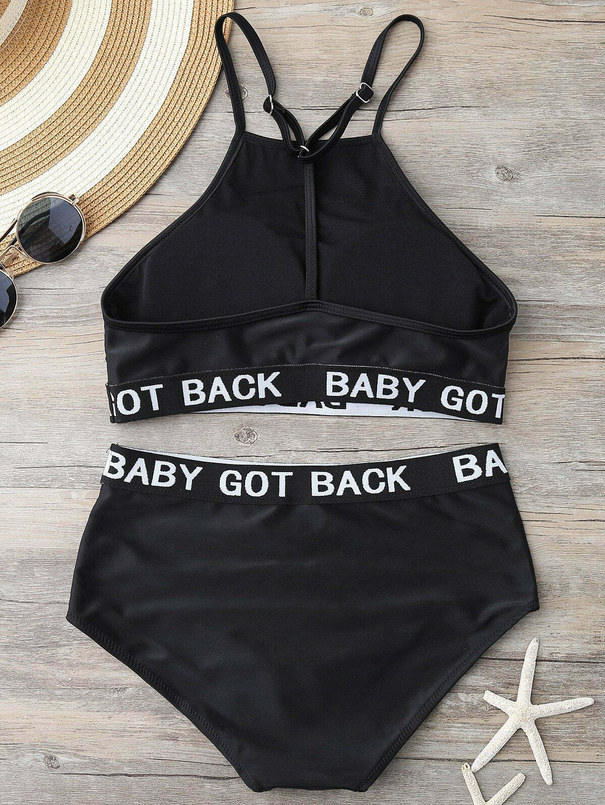 Y2K Aesthetic Graphic High Waisted Bikini for Niche Women Fashion