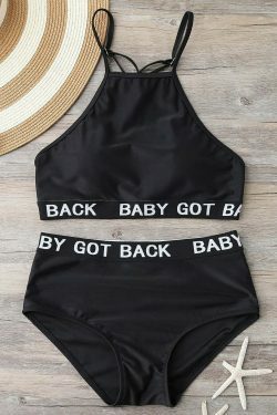 Y2K Aesthetic Graphic High Waisted Bikini for Niche Women Fashion