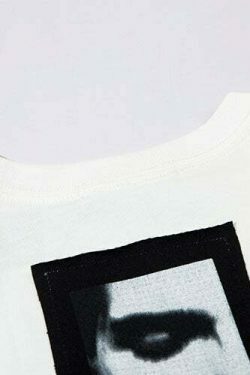 Y2K Aesthetic Graphic Patchwork T-Shirt - Coquette & Grunge Style Tops