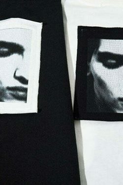 Y2K Aesthetic Graphic Patchwork T-Shirt - Coquette & Grunge Style Tops