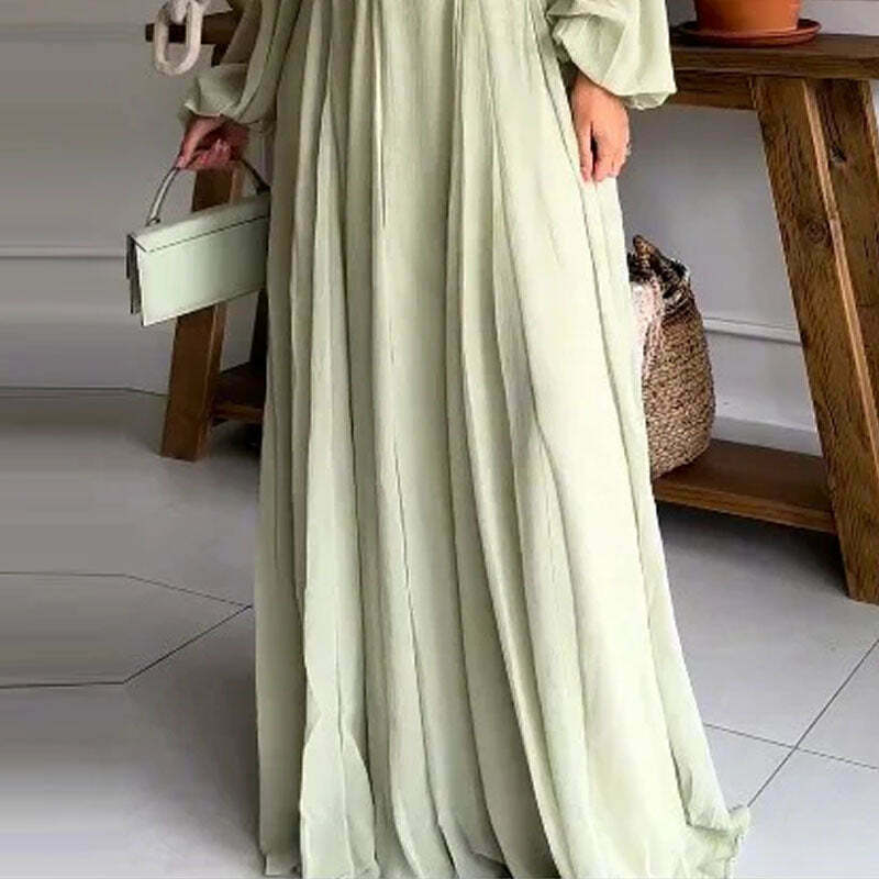 Y2K Aesthetic Green Dress: Sexy Suspender Backless Long-Sleeved Outfit for Women