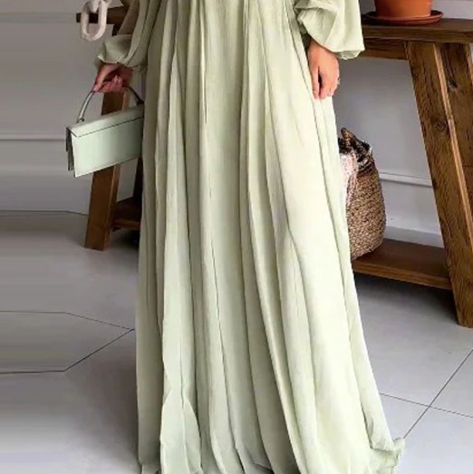 Y2K Aesthetic Green Dress: Sexy Suspender Backless Long-Sleeved Outfit for Women