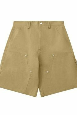 Y2K Aesthetic Grunge Style Cargo Skirt - Coquette Fashion Women's Workwear Carpenter Shorts