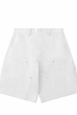 Y2K Aesthetic Grunge Style Cargo Skirt - Coquette Fashion Women's Workwear Carpenter Shorts