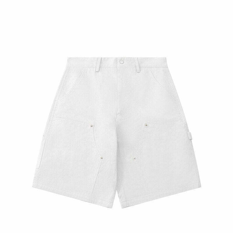 Y2K Aesthetic Grunge Style Cargo Skirt - Coquette Fashion Women's Workwear Carpenter Shorts