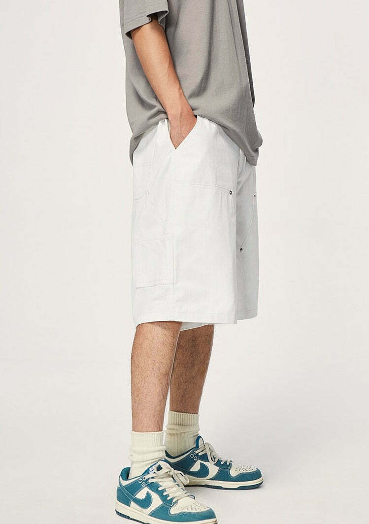 Y2K Aesthetic Grunge Style Cargo Skirt - Coquette Fashion Women's Workwear Carpenter Shorts