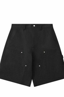 Y2K Aesthetic Grunge Style Cargo Skirt - Coquette Fashion Women's Workwear Carpenter Shorts