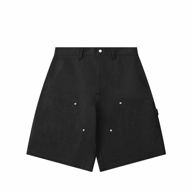 Y2K Aesthetic Grunge Style Cargo Skirt - Coquette Fashion Women's Workwear Carpenter Shorts