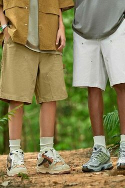 Y2K Aesthetic Grunge Style Cargo Skirt - Coquette Fashion Women's Workwear Carpenter Shorts