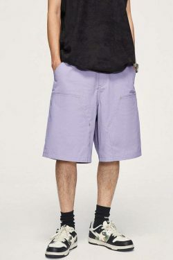 Y2K Aesthetic Grunge Style Cargo Skirt - Coquette Fashion Women's Workwear Carpenter Shorts