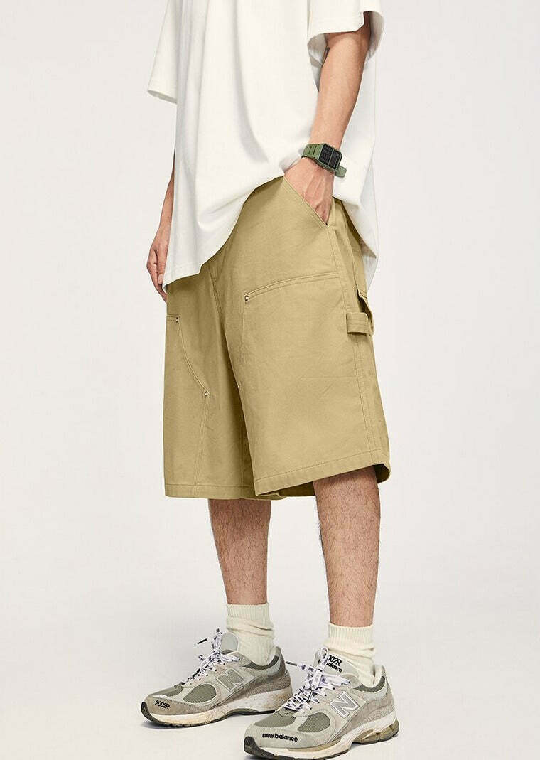 Y2K Aesthetic Grunge Style Cargo Skirt - Coquette Fashion Women's Workwear Carpenter Shorts