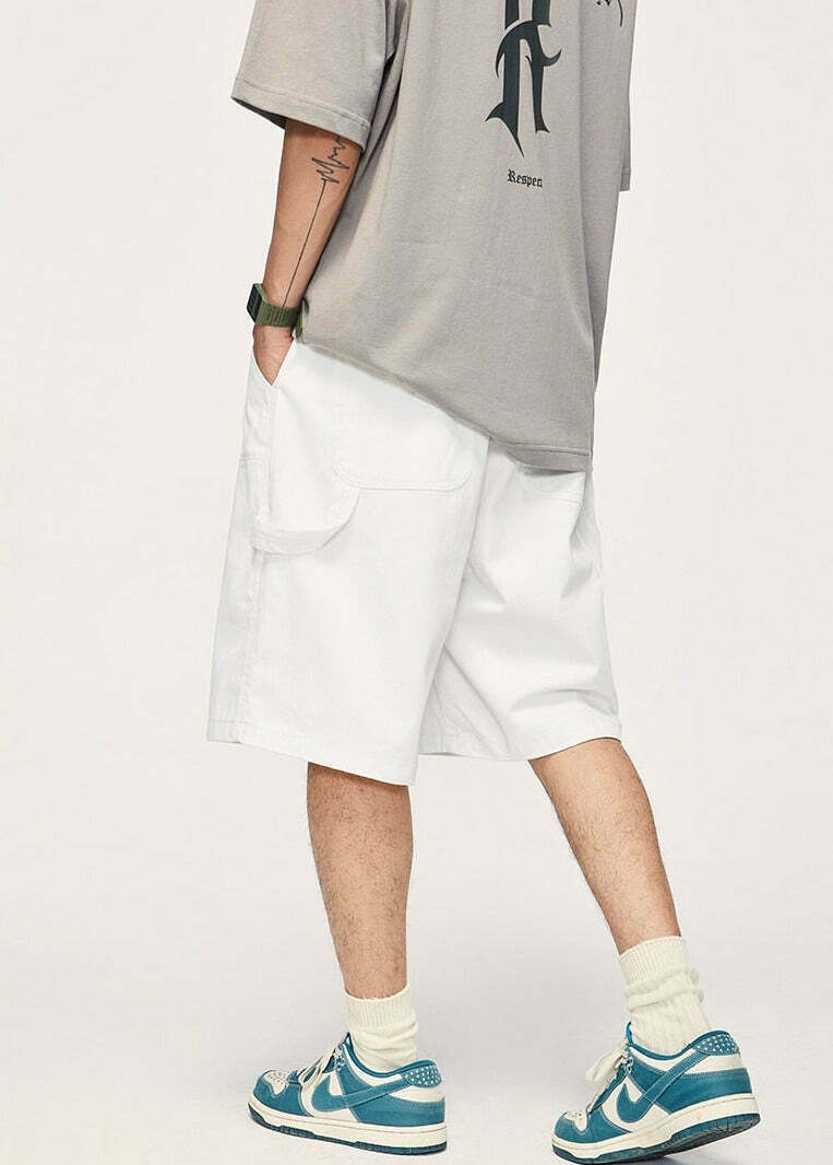 Y2K Aesthetic Grunge Style Cargo Skirt - Coquette Fashion Women's Workwear Carpenter Shorts