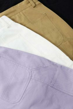 Y2K Aesthetic Grunge Style Cargo Skirt - Coquette Fashion Women's Workwear Carpenter Shorts