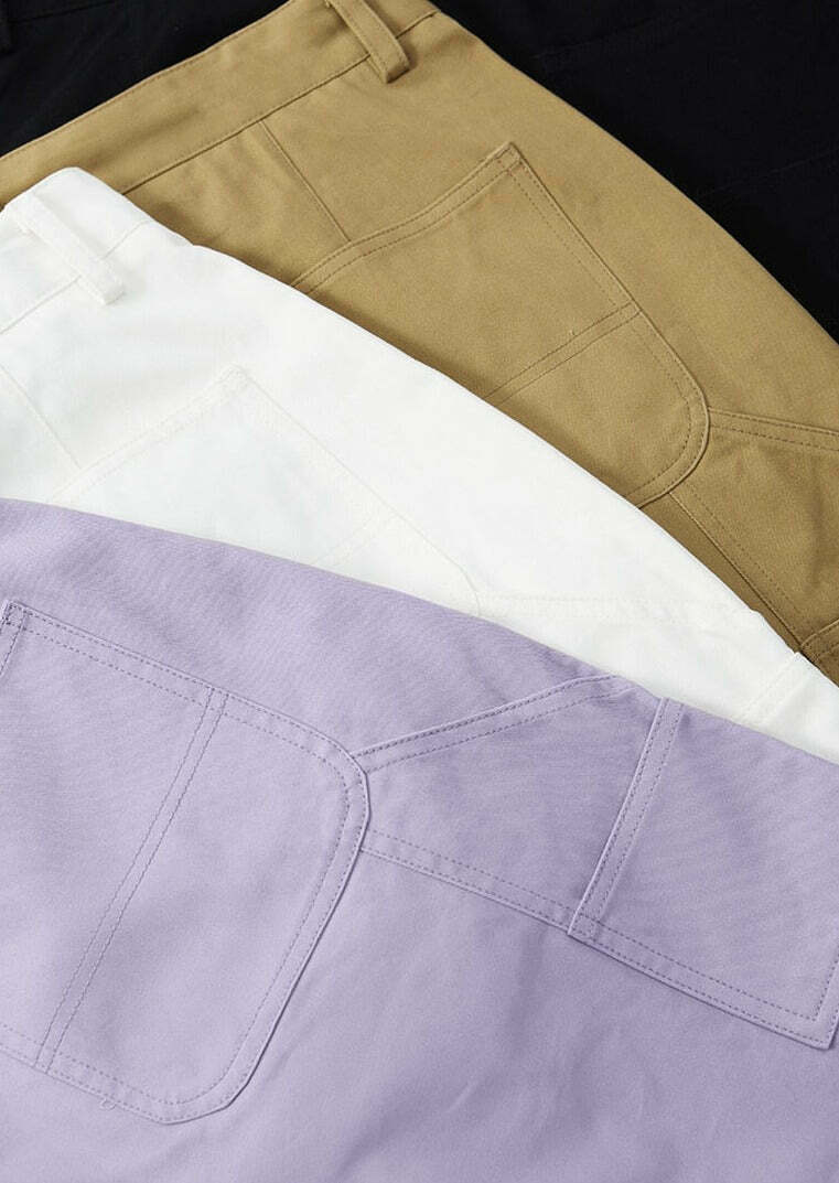 Y2K Aesthetic Grunge Style Cargo Skirt - Coquette Fashion Women's Workwear Carpenter Shorts