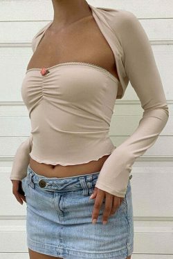 Y2K Aesthetic Hallie Versatile Tube Top - Coquette Style for Women's Fashion