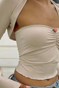 Y2K Aesthetic Hallie Versatile Tube Top - Coquette Style for Women's Fashion