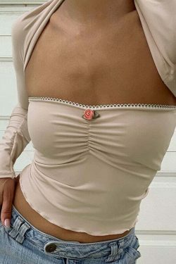 Y2K Aesthetic Hallie Versatile Tube Top - Coquette Style for Women's Fashion