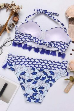 Y2K Aesthetic Halter Backless Bikini Set - Coquette Grunge Style Swimwear