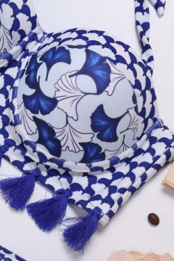 Y2K Aesthetic Halter Backless Bikini Set - Coquette Grunge Style Swimwear