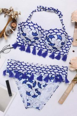 Y2K Aesthetic Halter Backless Bikini Set - Coquette Grunge Style Swimwear