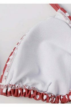 Y2K Aesthetic Halter Bikini Set - Unique Print for Niche Women Fashion