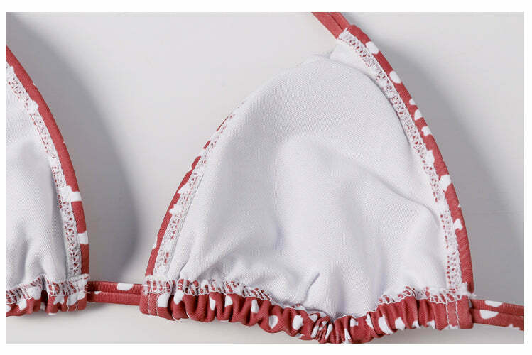 Y2K Aesthetic Halter Bikini Set - Unique Print for Niche Women Fashion Y2K Aesthetic Halter Bikini Set - Unique Print for Niche Women Fashion