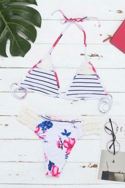 Y2K Aesthetic Halter Triangle String Bikini - Coquette Grunge Fashion, Pastel Goth Vibes