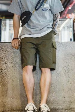 Y2K Aesthetic Herringbone Cargo Skirt - Coquette Style Grunge Fashion Women's Outfit