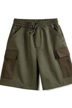 Y2K Aesthetic Herringbone Cargo Skirt - Coquette Style Grunge Fashion Women's Outfit