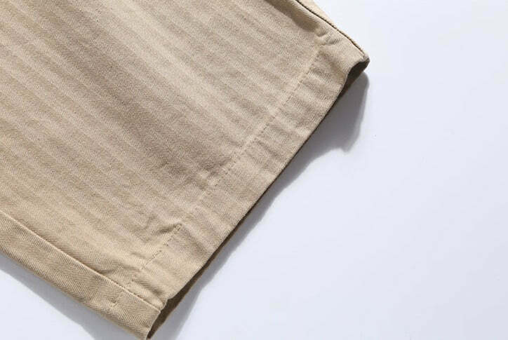 Y2K Aesthetic Herringbone Twill Tapered Pants for Women - Coquette & Grunge Style Cargo Skirt