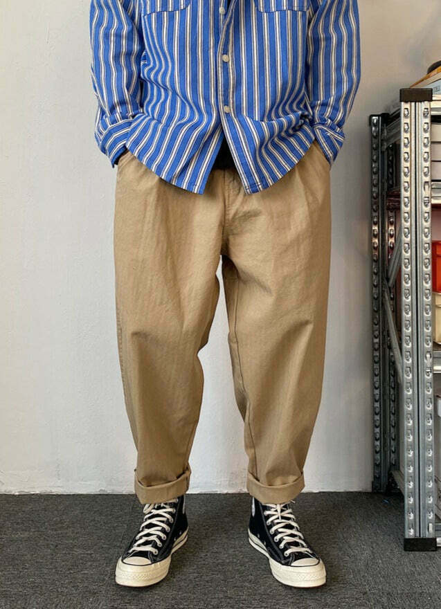 Y2K Aesthetic Herringbone Twill Tapered Pants for Women - Coquette & Grunge Style Cargo Skirt