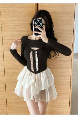 Y2K Aesthetic High-End Swim Dress for Women - Coquette Style Two-Piece Swimsuit