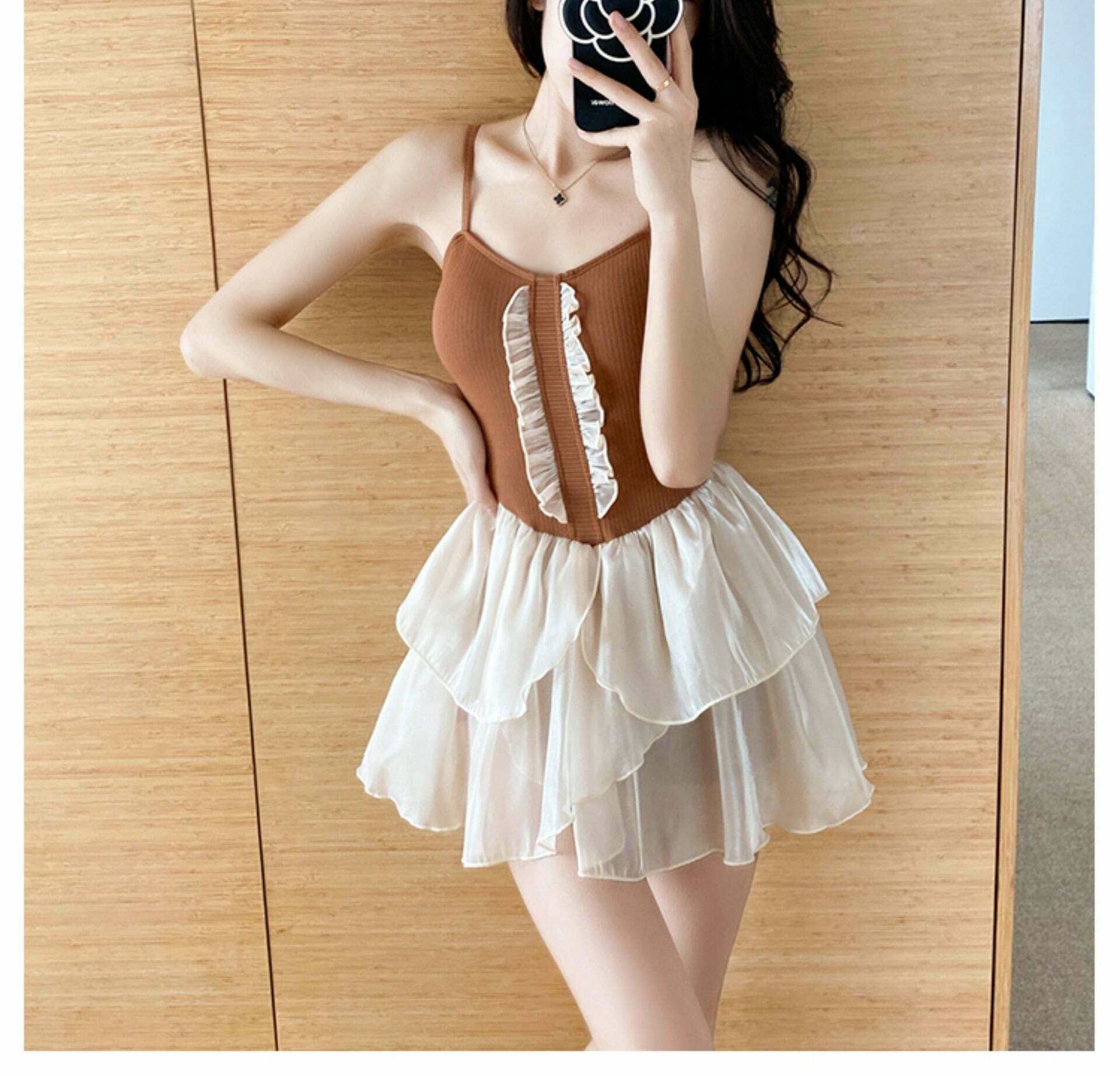 Y2K Aesthetic High-End Swim Dress for Women - Coquette Style Two-Piece Swimsuit Y2K Aesthetic High-End Swim Dress for Women - Coquette Style Two-Piece Swimsuit