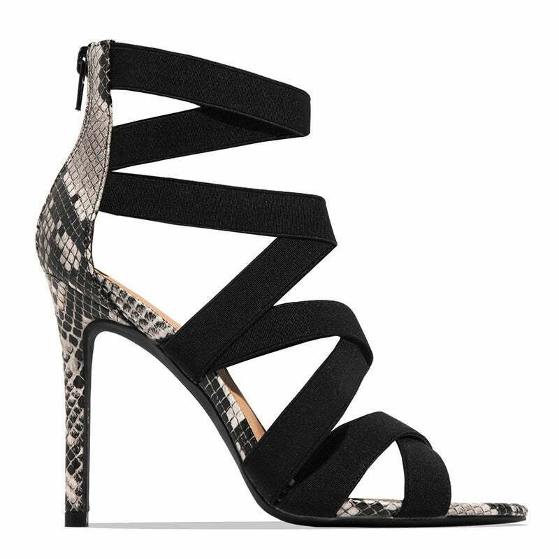 Y2K Aesthetic High-Heeled Strapless Sandal for Niche Women Fashion Y2K Aesthetic High-Heeled Strapless Sandal for Niche Women Fashion