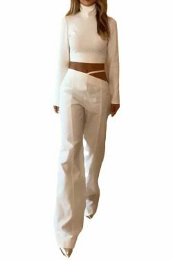 Y2K Aesthetic High-Neck Navel-Baring Casual Suit - Coquette Style Cargo Skirt & Cute Tops