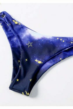 Y2K Aesthetic High Cut Cami Bikini Set - Coquette Style Grunge Fashion - Cute Tops & Cargo Skirt