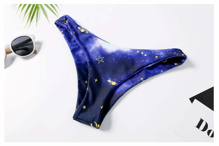 Y2K Aesthetic High Cut Cami Bikini Set - Coquette Style Grunge Fashion - Cute Tops & Cargo Skirt