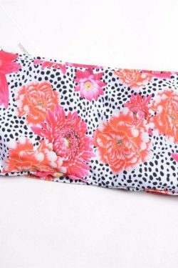 Y2K Aesthetic High Cut Flower Print Bikini Swimsuit - Strapless & Backless