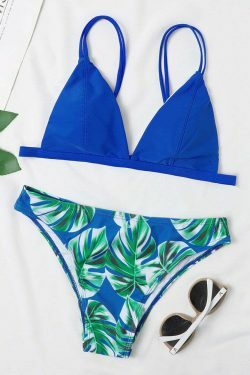 Y2K Aesthetic High Cut Leaf Bikini - Coquette & Grunge Style Fashion for Women