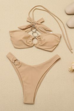 Y2K Aesthetic High Elastic Bikini Split Swimsuit for Niche Women Fashion