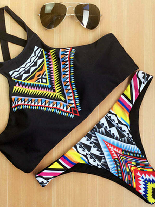 Y2K Aesthetic High Neck Push-Up Bikini Set - Retro Coquette Style Swimsuit for Women Y2K Aesthetic High Neck Push-Up Bikini Set - Retro Coquette Style Swimsuit for Women