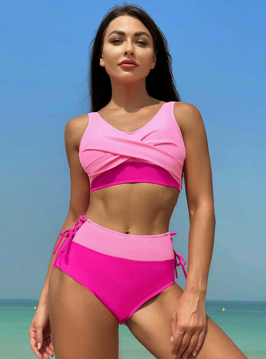 Y2K Aesthetic High Waist Bikini for Women - Sexy and Stylish Retro Swimwear Y2K Aesthetic High Waist Bikini for Women - Sexy and Stylish Retro Swimwear