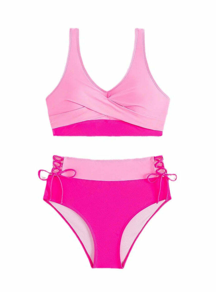 Y2K Aesthetic High Waist Bikini for Women - Sexy and Stylish Retro Swimwear Y2K Aesthetic High Waist Bikini for Women - Sexy and Stylish Retro Swimwear