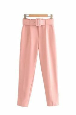 Y2K Aesthetic High Waist Cargo Pants with Belt - Coquette Grunge Fashion for Women