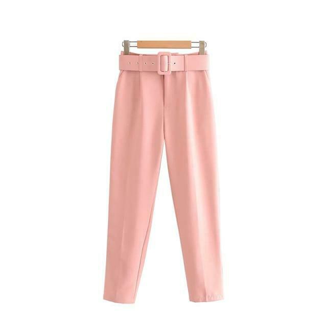 Y2K Aesthetic High Waist Cargo Pants with Belt - Coquette Grunge Fashion for Women